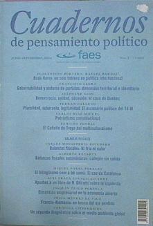 Cuadernos De Pensamiento Político Faes Nº 3 Junio Septiembre 2004 | 59444 | Vvaa