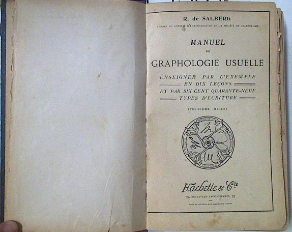 Manuel de graphologie usuelle | 109505 | Salberg, R de